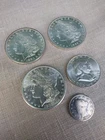 US Coin Lot 3 Morgan Silver Dollars: 1881 S, 1880 S, 1885 O, +Franklin Half etc