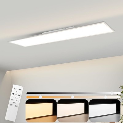 LED Panel Deckenleuchte 100cm Ultraflach Deckenlampe Stufenlos Dimmbar 24W Timer