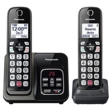 KX-TGD832M Panasonic 2-Handset Cordless Phone with Call Block  Bilingual ID