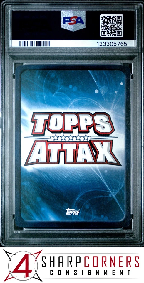 2011 TOPPS ATTAX #49 CHIPPER JONES BRAVES HOF POP 3 PSA 9 - Image 2 of 3