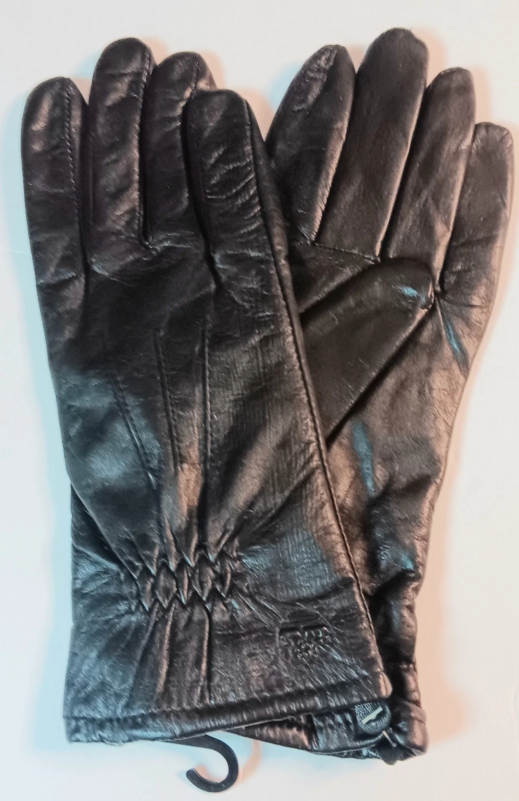 WOMEN'S TIMBERLAND GENUINE LEATHER GLOVES, BLACK, Large