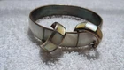 Vintage Mother Of Pearl Bracelet and Ear rings Sterling silver