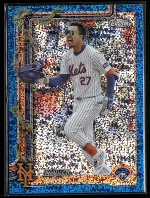 2025 Topps Holiday #HC142 Mark Vientos Chrome Blue Sparkle Refractors #/199