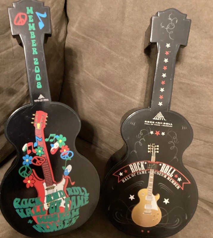 Rock And Roll Hall Of Fame Souvenir Hard Plastic Guitars