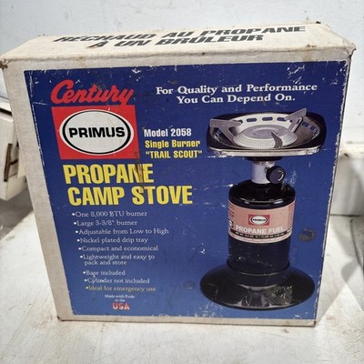 Vintage Century Primus Single Burner Trail Scout Propane Camp Stove # 2058 LKNU