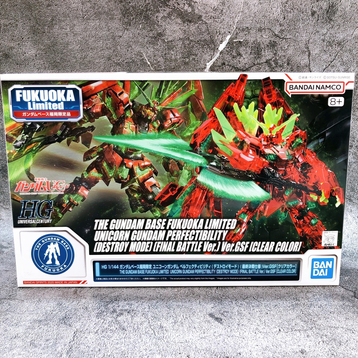 HG 1/144 Unicorn Gundam Perfectibility Clear Color FUKUOKA Limited