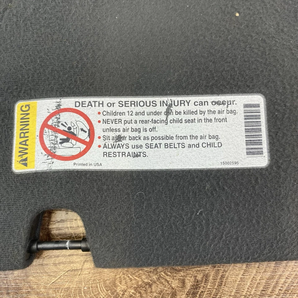 Parasol Chevy S10/GMC 2000-2002 Sonoma lado del pasajero de tela OEM Foto 3 de 4