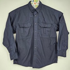 5.11 Tactical Shirt Mens Large Taclite Long Sleeve Blue Button Up Style 72175