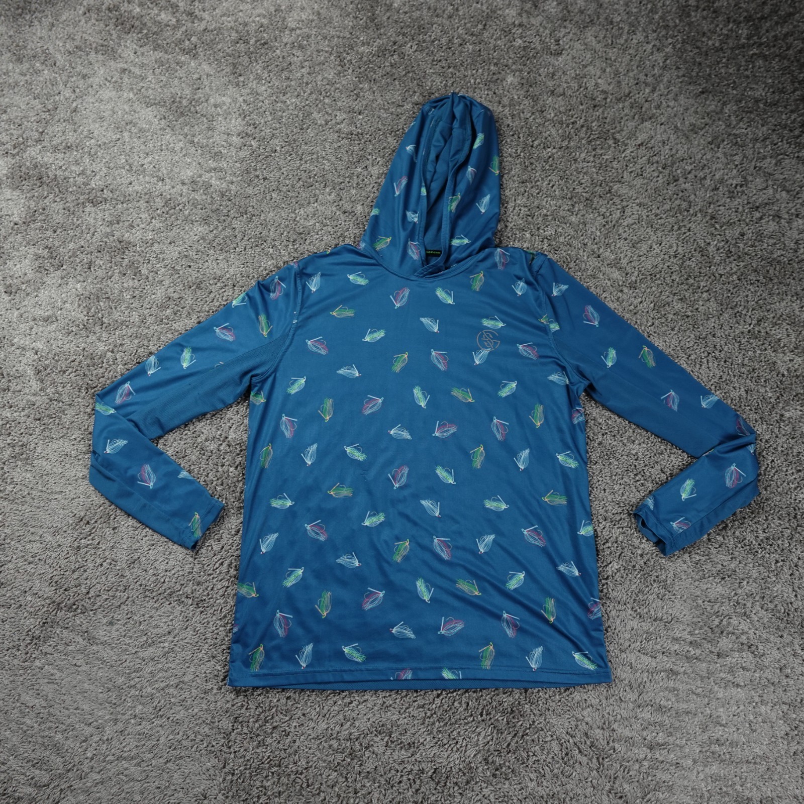 Googan Squad Hoodie Mens Small Fishing Pullover Lightweight Sun Protection