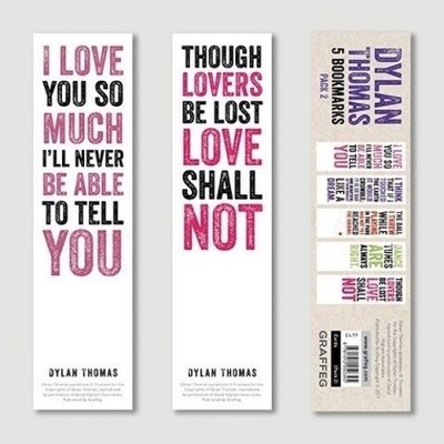 Graffeg Dylan Thomas Bookmarks Pack 2 (Merchandise)