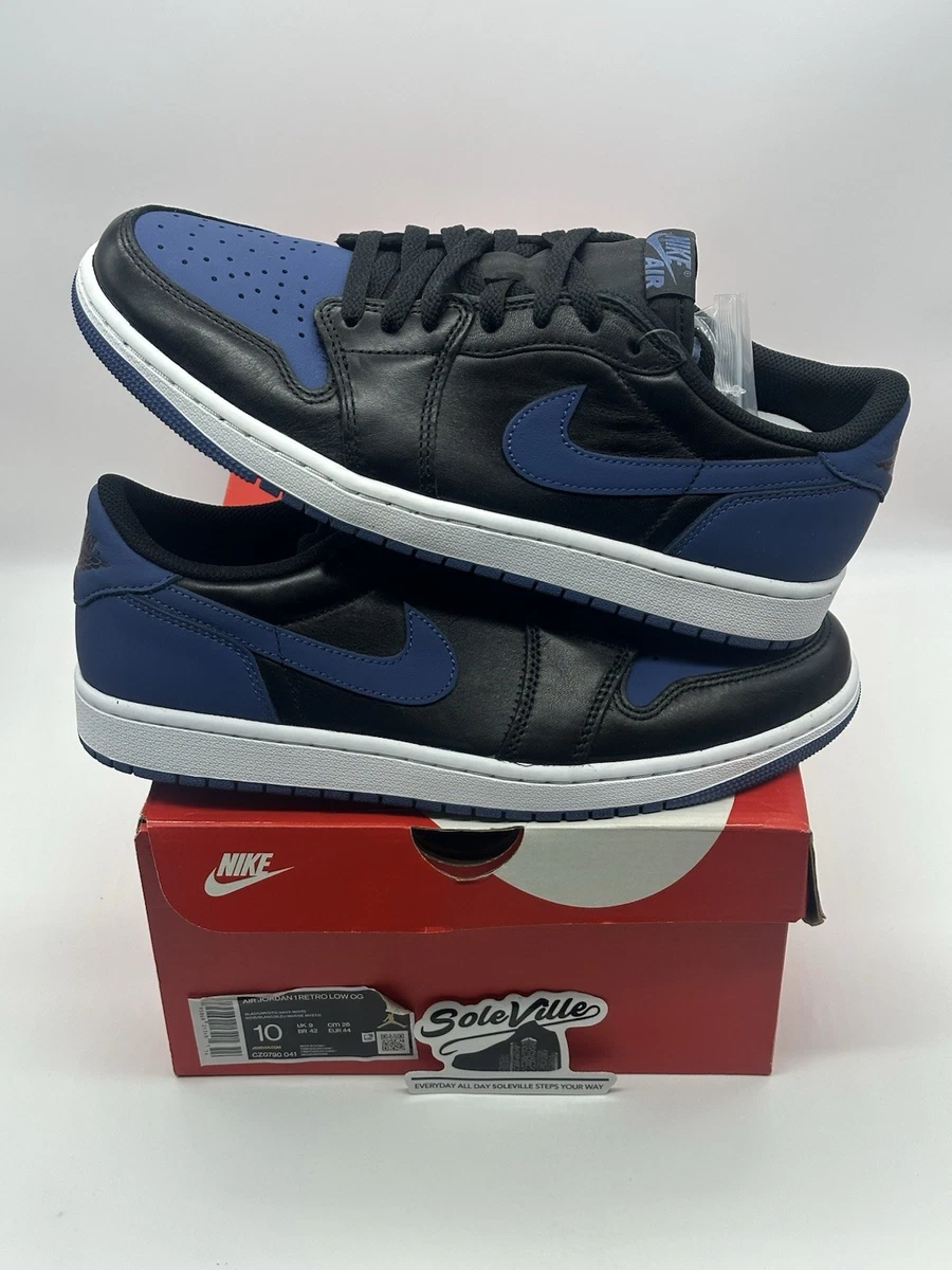 Las mejores ofertas en Jordan 1 Retro Low Black Blue | eBay