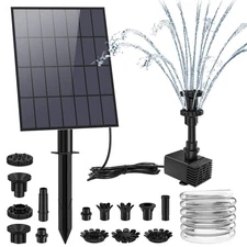 3.5W Solar Pump for Water Feature Outdoor Fountains Hummingbirds Adjustable