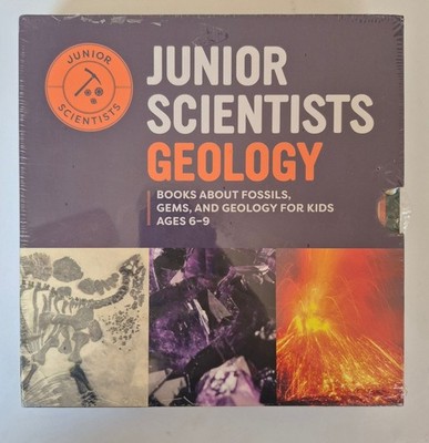 Junior Scientists Geology Book Set For Kids Ages 6-9. Learn About Fossils Gems &
