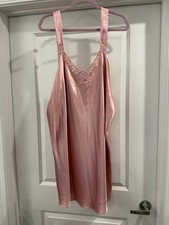 NWT Secret Treasures Slip Dress Womens Sz 3XL Pink Dust Nightgown Satin Y2k 90s