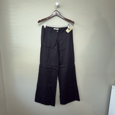 Michael Kors Women 2 100 Linen Wide Leg Pants Trouser Cuffed Comfort Light NWT