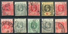 NIGERIA (27192): KGV Selection postmarks/cancels