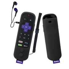 Anti-Lost Silicone Protective Cover Case For Roku Ultra with Power Button Remote