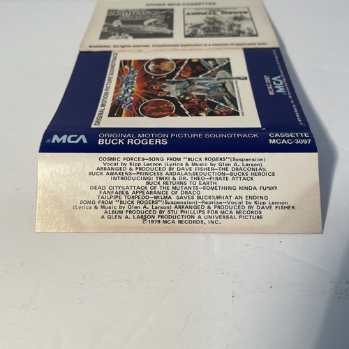 BUCK ROGERS Original Motion Picture Soundtrack Cassette 1979 MCA VTG RARE HTF - Picture 15 of 17
