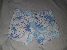Levi  s Girl  s Super Cute Blue  White Tie Dye Shorty Shorts - Size 12 Regular