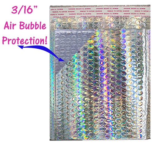 8.5x12 Holographic, Pink, Teal METALLIC BUBBLE MAILERS, Poly Padded Envelopes! - Picture 50 of 79