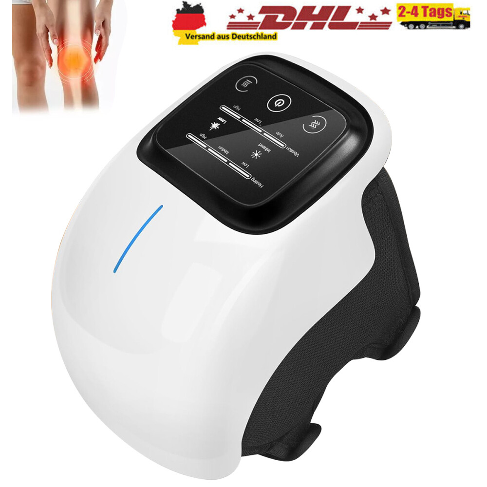 LED-Touchscreen Drahtloses Knie-Massagegerät, Infrarot-Wärme und Vibration Knie