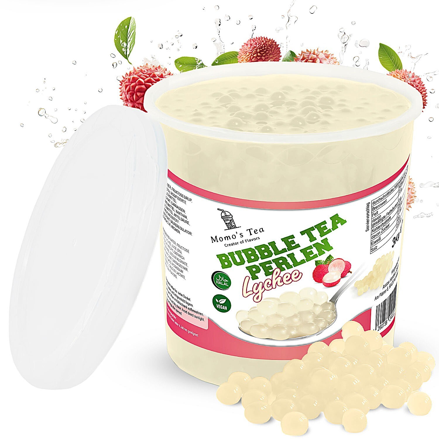 4x3kg Bubble Tea Perlen Apfel oder Litschi • Boba Topping