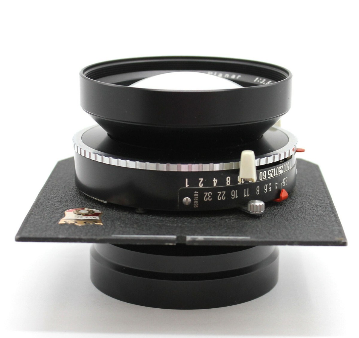 Carl Zeiss Planar 135mm F/3.5 T* 4x5 Lens Compur 1 Shutter w Carl Zeiss Planar 135mm F/3.5 T* 4x5 Lens Compur 1 Shutter w