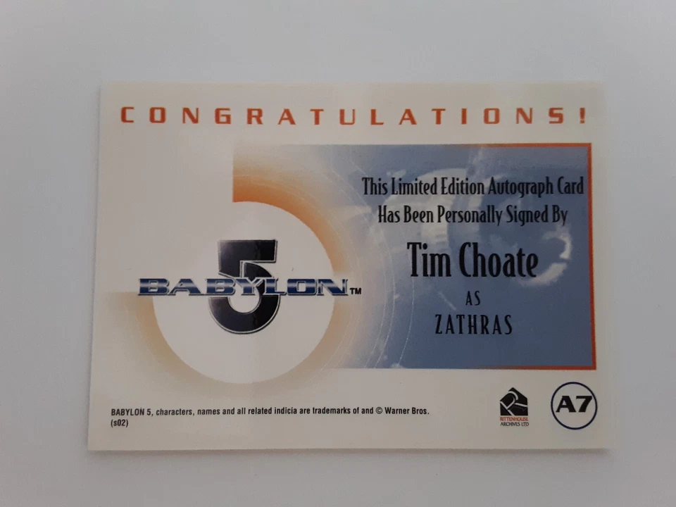 Babylon 5 Tim Choate As Zathras Auto #A7 Foto 2 de 2