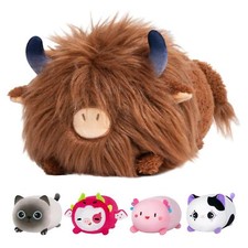 Cute Highland Cow Plush Soft Stuffed Animal Toy Pillow 16 Inch Gift for Girls