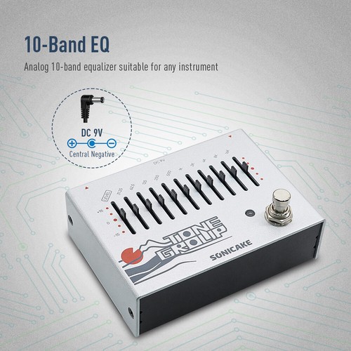 SONICAKE Tone Group 10-Band EQ Gitarre Equalizer Gitarre True Bypass Peddal DE - Bild 7 von 8