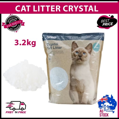 Cat Litter Crystal 3.2kg Super Absorbent Odour Control Kitty Kitten