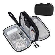Travel Cable Organizer Pouch Electronic Accessories Carry Case Black Small