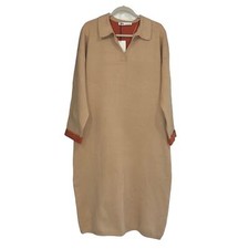 Zara Oversized Taupe Brown Knit Midi Dress(Size Large)