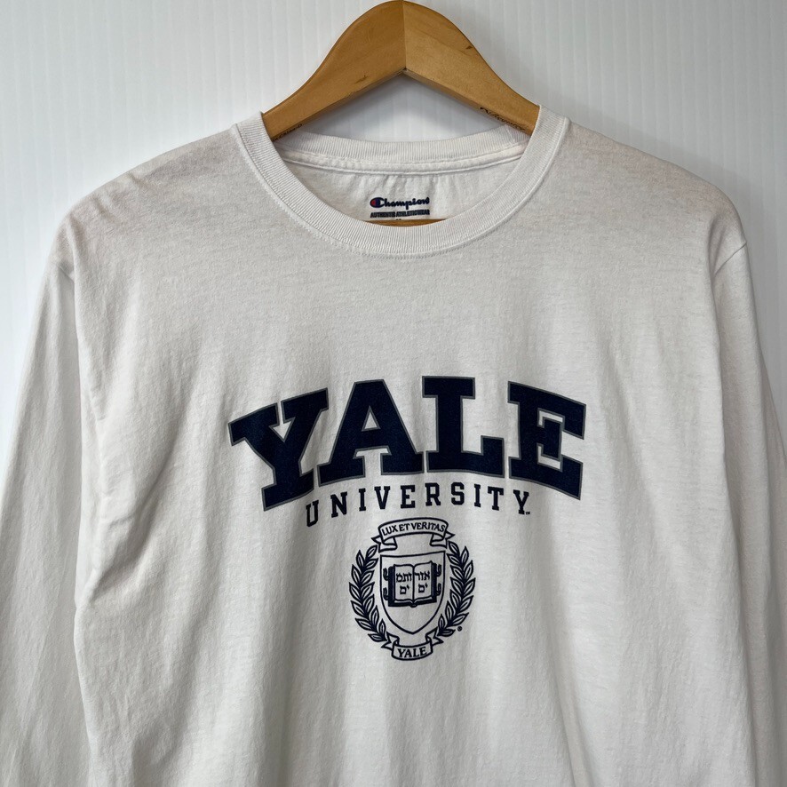 Champion Shirt Mens Medium Yale Bulldogs Lux Et Veritas Long