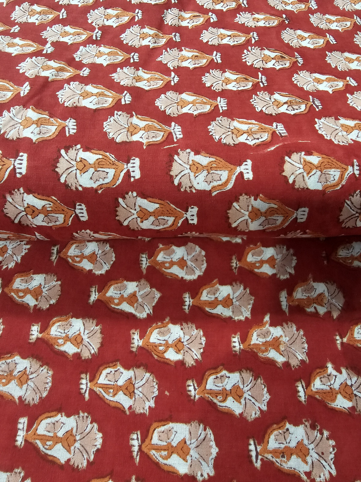 Handblock Printed Indian Cotton Fabric – Traditional Handmade Textile