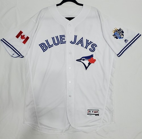 Majestic AUTHENTIC 52 2XL TORONTO BLUE JAYS JOSE BAUTISTA FLEX ON FIELD JERSEY - Picture 3 of 6
