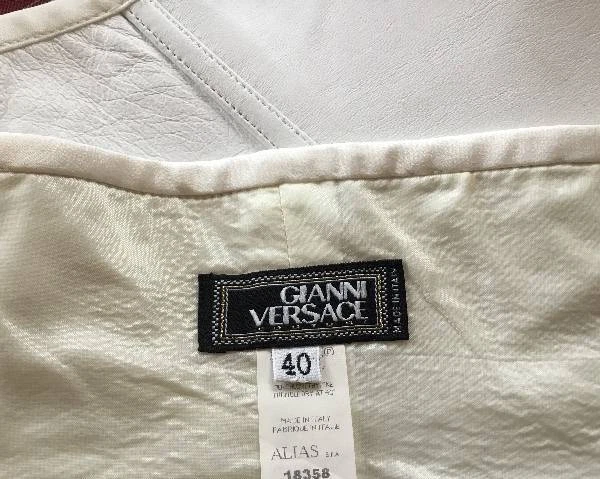 ABITO DA CINTURA GIANNI VERSACE CON SCOLLO IN PELLE TAGLIA 40