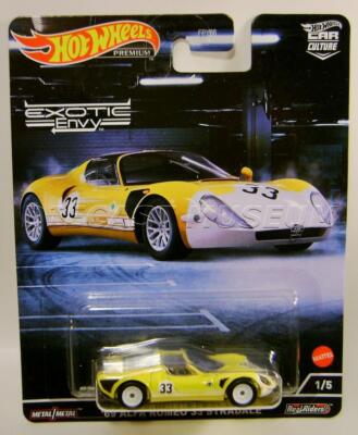 1969 '69 ALFA ROMEO 33 EXOTIC ENVY R2 CAR CULTURE PREMIUM HOT WHEELS RR 2022