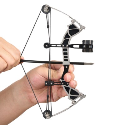 9.5 Zoll 12lbs Mini Compound Bogen Bogenschießen & 4/12x Pfeile Set Jagdziel