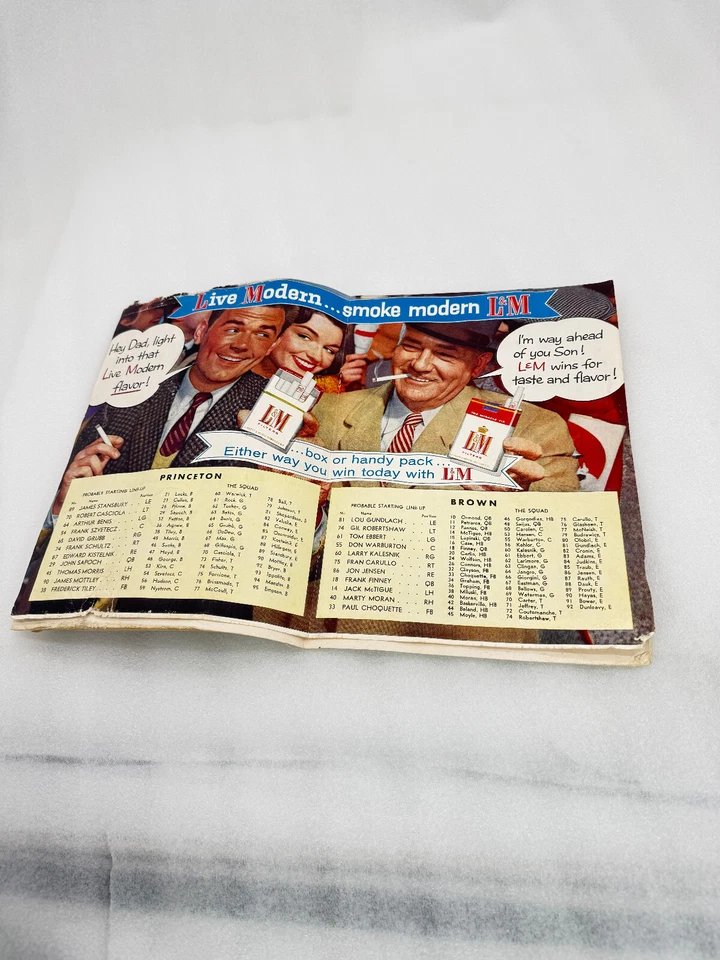 Nov 2 1957 BROWN BEARS VS PRINCETON TIGERS COLLEGE FOOTBALL PROGRAM rare - Image 4 of 4