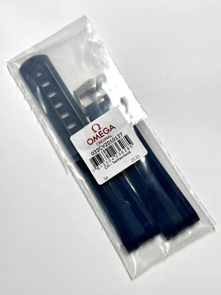 Reloj Omega Original 20mm Para Seamaster Diver 300 42mm Correa Goma AZUL Foto 4 de 4
