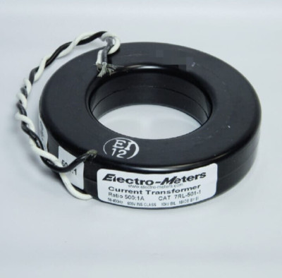 1x ELECTRO-METERS 7RL-501-1 CURRENT TRANSFORMER RATIO 500:1A 600V 10kV 50-400Hz