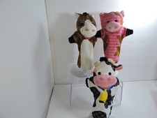 Melissa and Doug hand puppets Pig, cow and horse soft and fun for all ages