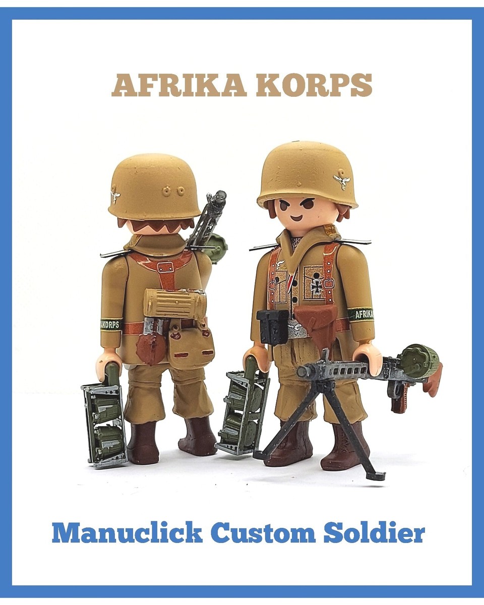 PLAYMOBIL MOTO BMW + Sous-Officier Afrika Korps  TUNISIE 1942 287195351405