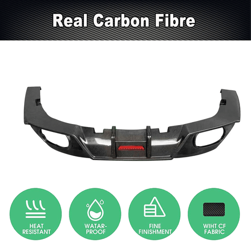 Fit For BMW Z4 G29 M40i 2019-24 Real Carbon Fiber Rear Bumper Lip Diffuser W/LED - Picture 5 of 7