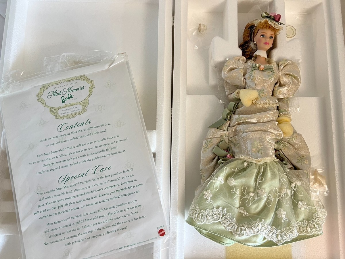 Mattel Mint Memories Barbie 1st in Victoria Tea Porcelain Series