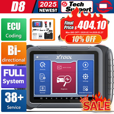 XTOOL D8 Full System Diagnostic Scanner E.CU Coding Auto OBD2 Bidirectional Tool