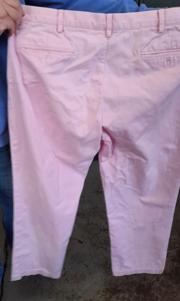 Pink Cotton Polo Pants 38 X 30,Wear to Keeneland, Del Mar