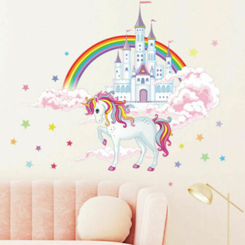 Unicorn Wall Sticker Bedroom Living Room Decals Decorations for Kids Baby Girls· - Afbeelding 1 van 8