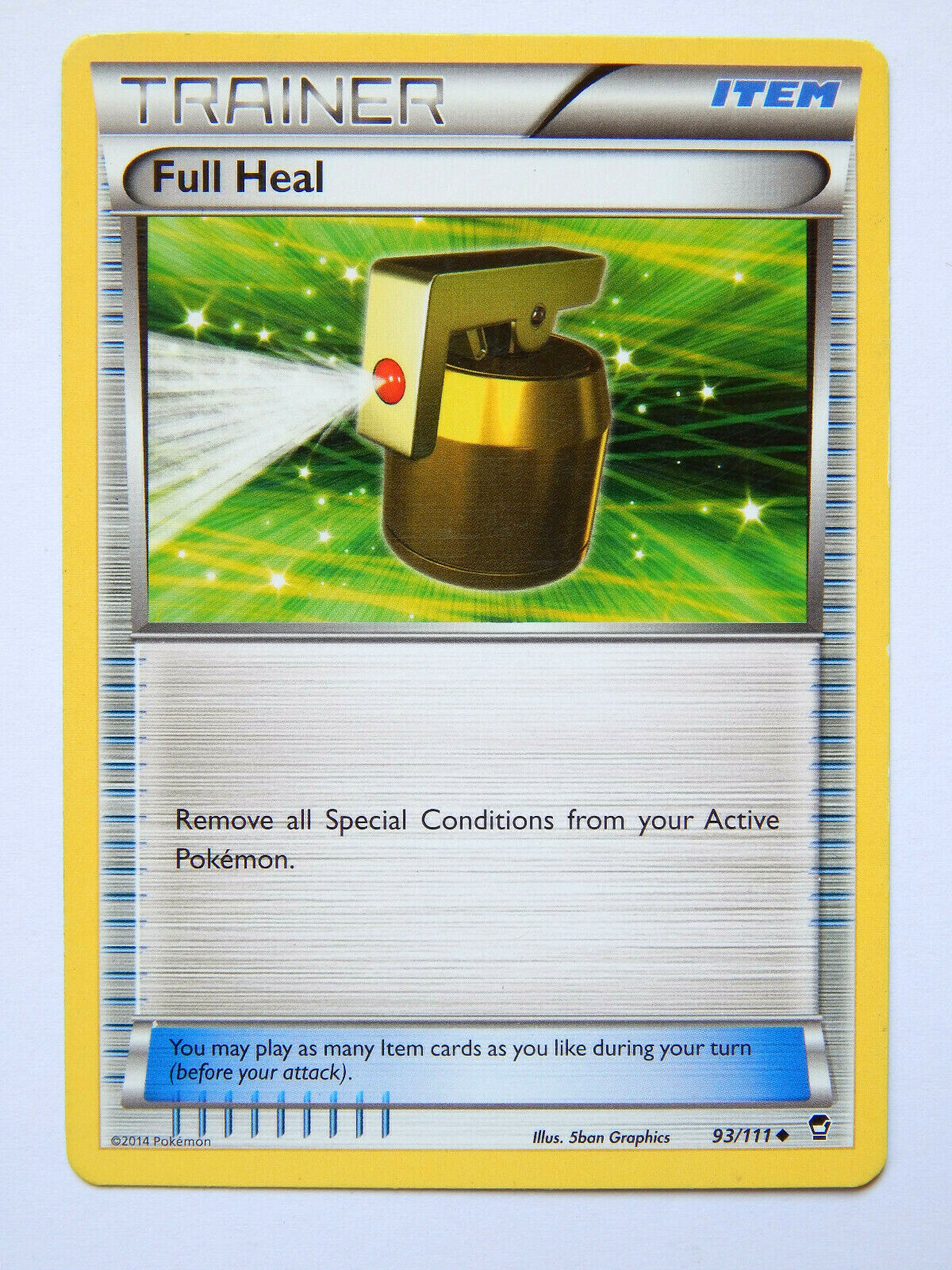 Full Heal 93/111 (LP, Pokemon Card, XY Furious Fists, 2014, Item, Uncommon)